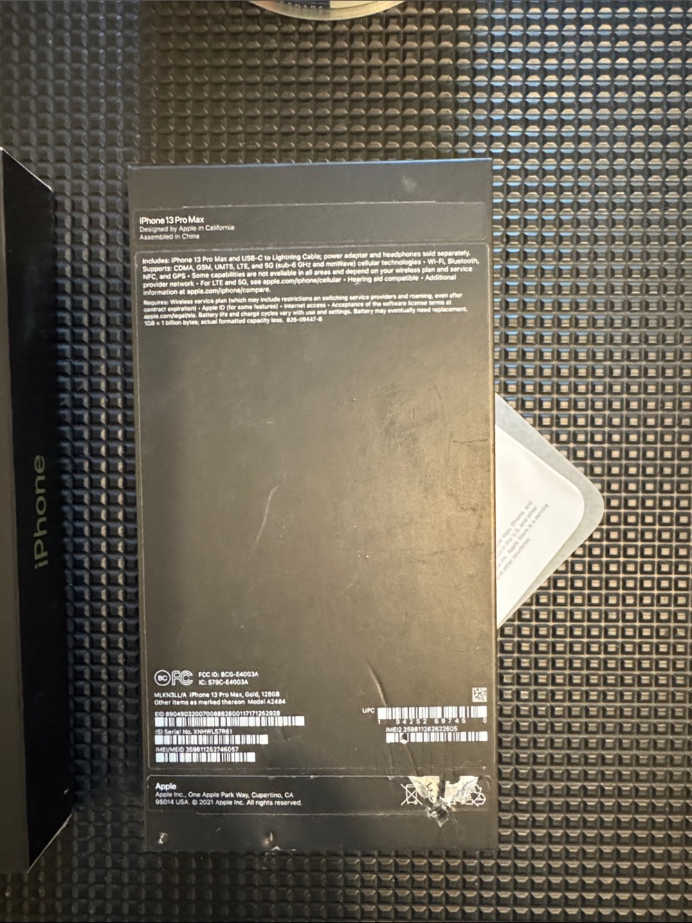 iPhone 13 Pro Max empty original retail box